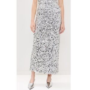 NWT Silver Metallic Show Me Your Mumu Skirt [L]
